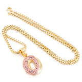 Mascot 14k Gold Doughnut Unisex Pendant