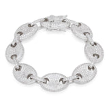 Pure Ice White Gold Link Bracelet