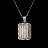 White Gold Ice Cube Pendent