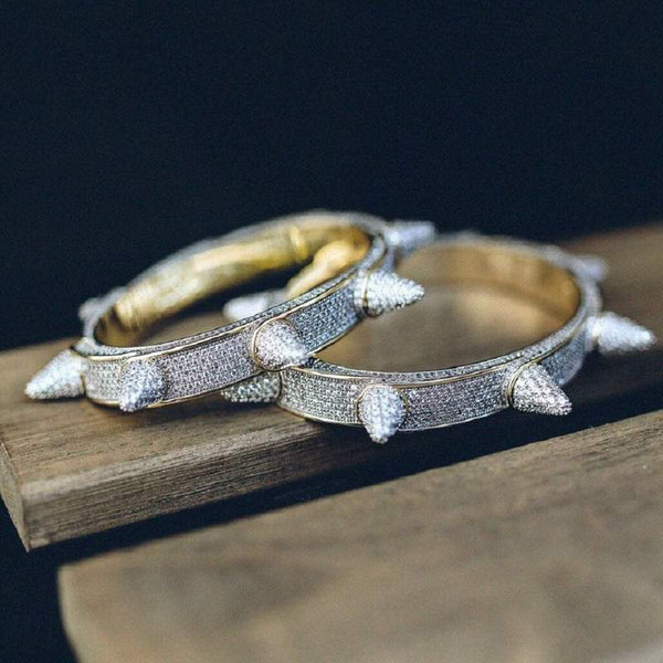 Layered Spike Rivet Bracelet