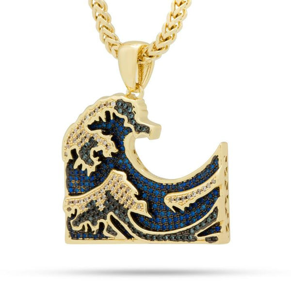 Deep Ocean Wave 14k Necklace