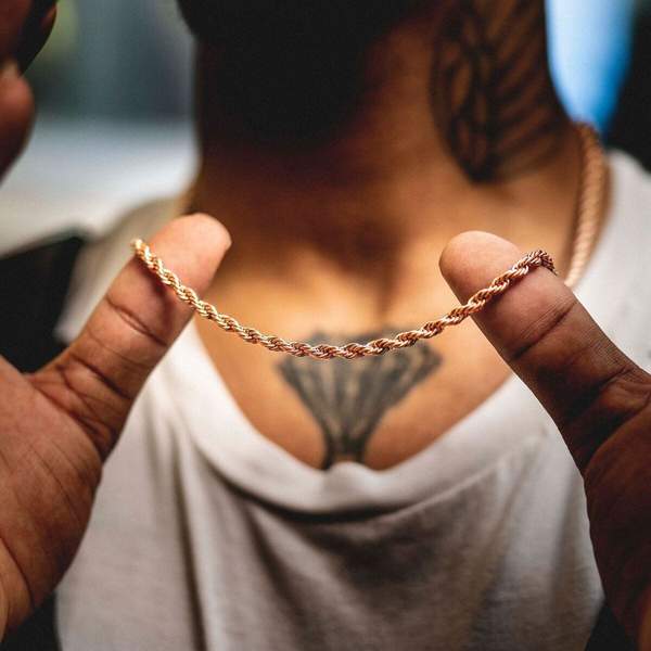 Rose Gold Rope Chain (4mm)
