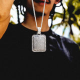 White Gold Ice Cube Pendent