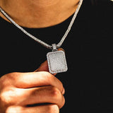 White Gold Ice Cube Pendent